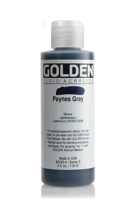 Golden Fluid Acrylic Paint Payne's Gray 118ml