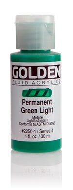 Golden Fluid Acrylic Paint Permanent Green Light 30ml