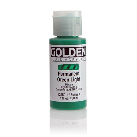 Golden Fluid Acrylic Paint Permanent Green Light