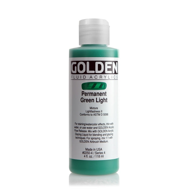 Golden Fluid Acrylic Paint Permanent Green Light