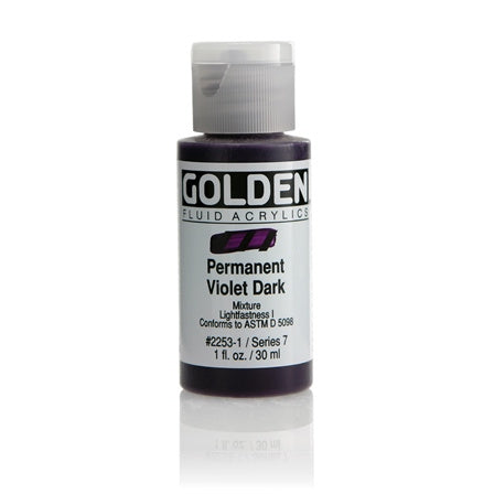 Golden Fluid Acrylic Paint Permanent Violet Dark