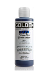 Golden Fluid Acrylic Paint Phthalo Blue (Green Shade) 118ml