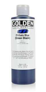 Golden Fluid Acrylic Paint Phthalo Blue (Green Shade) 237ml