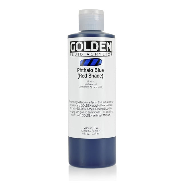 Golden Fluid Acrylic Paint Phthalo Blue (Red Shade)
