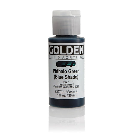 Golden Fluid Acrylic Paint Phthalo Green (Blue Shade)