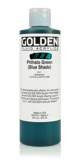 Golden Fluid Acrylic Paint Phthalo Green (Blue Shade) 237ml