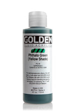 Golden Fluid Acrylic Paint Phthalo Green (Yellow Shade) 118ml