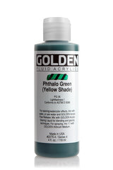 Golden Fluid Acrylic Paint Phthalo Green (Yellow Shade) 118ml