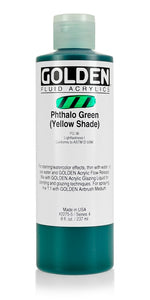 Golden Fluid Acrylic Paint Phthalo Green (Yellow Shade) 237ml