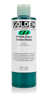 Golden Fluid Acrylic Paint Phthalo Green (Yellow Shade) 237ml