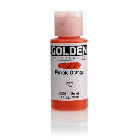 Golden Fluid Acrylic Paint Pyrrole Orange