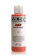 Golden Fluid Acrylic Paint Pyrrole Orange 118ml