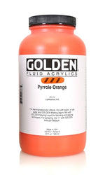 Golden Fluid Acrylic Paint Pyrrole Orange 946ml