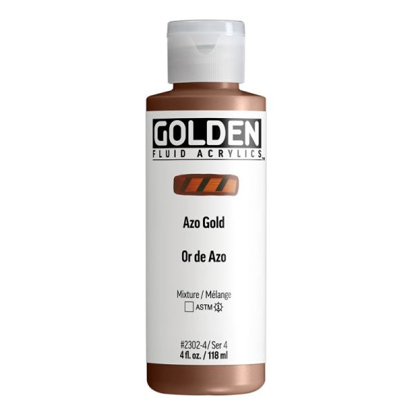 Golden Fluid Acrylic Paint Azo Gold