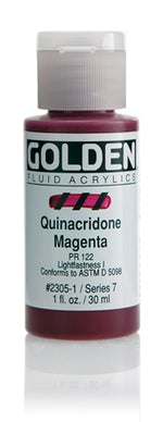 Golden Fluid Acrylic Paint Quinacridone Magenta 30ml