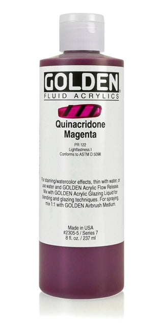 Golden Fluid Acrylic Paint Quinacridone Magenta 237ml
