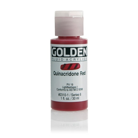 Golden Fluid Acrylic Paint Quinacridone Red