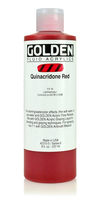 Golden Fluid Acrylic Paint Quinacridone Red 237ml