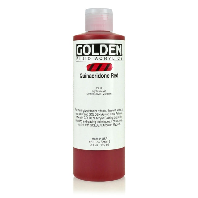 Golden Fluid Acrylic Paint Quinacridone Red
