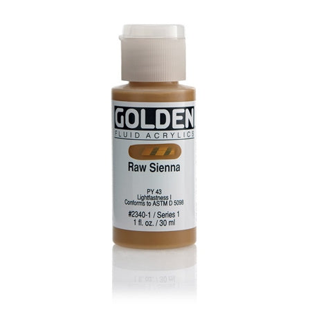 Golden Fluid Acrylic Paint Raw Sienna