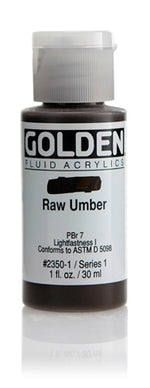 Golden Fluid Acrylic Paint Raw Umber 30ml