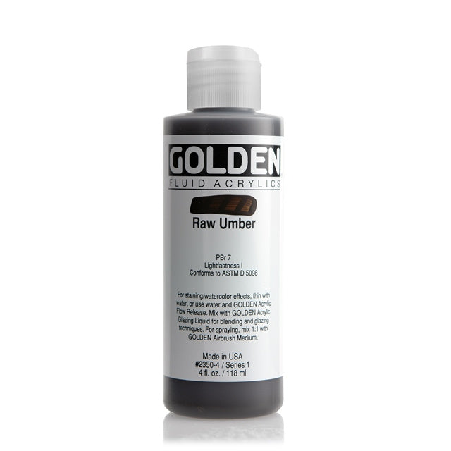 Golden Fluid Acrylic Paint Raw Umber
