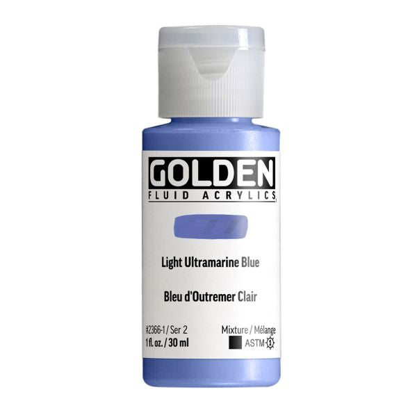 Golden Fluid Acrylic Paint Light Ultramarine Blue