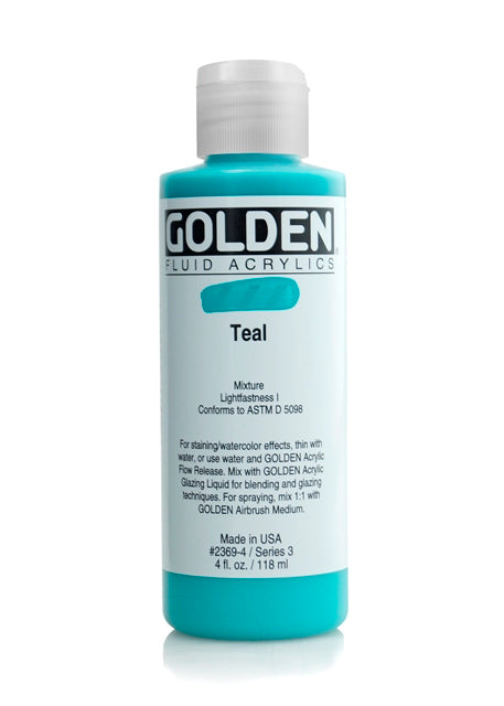 Golden Fluid Acrylic Paint Teal 118ml