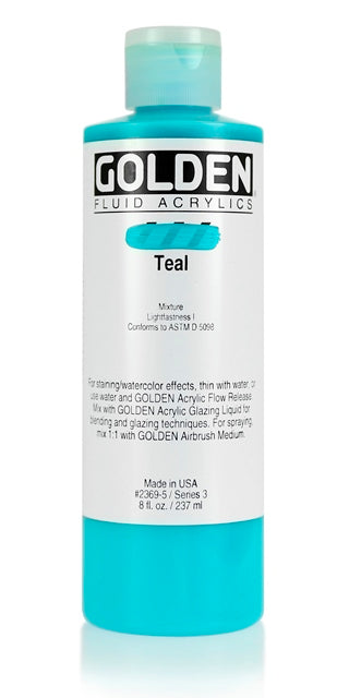 Golden Fluid Acrylic Paint Teal 237ml