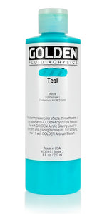 Golden Fluid Acrylic Paint Teal 237ml