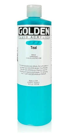 Golden Fluid Acrylic Paint Teal 473ml