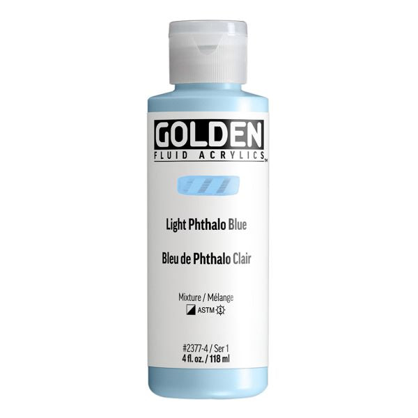 Golden Fluid Acrylic Paint Light Phthalo Blue 118ml