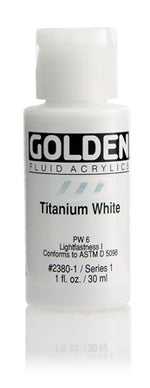 Golden Fluid Acrylic Paint Titanium White 30ml