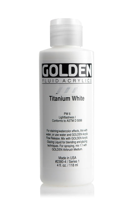 Golden Fluid Acrylic Paint Titanium White 118ml