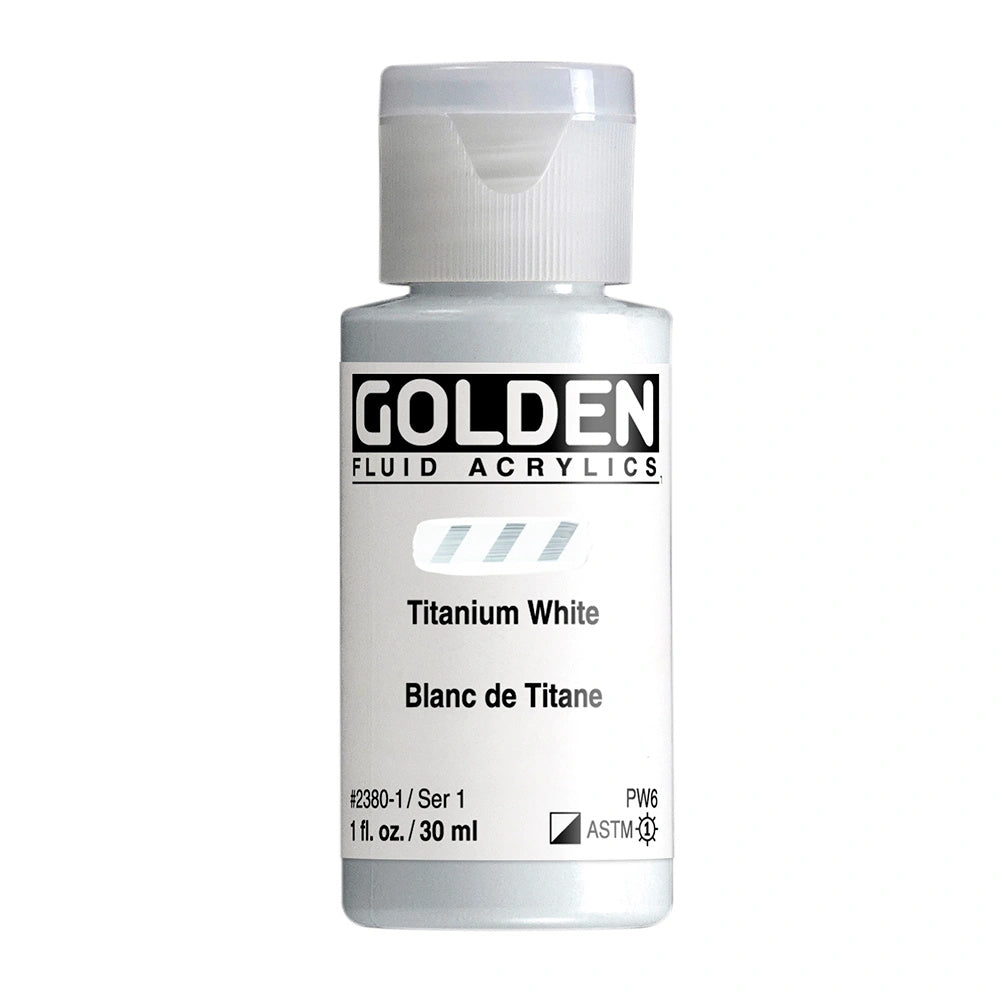 Golden Fluid Acrylic Paint Titanium White