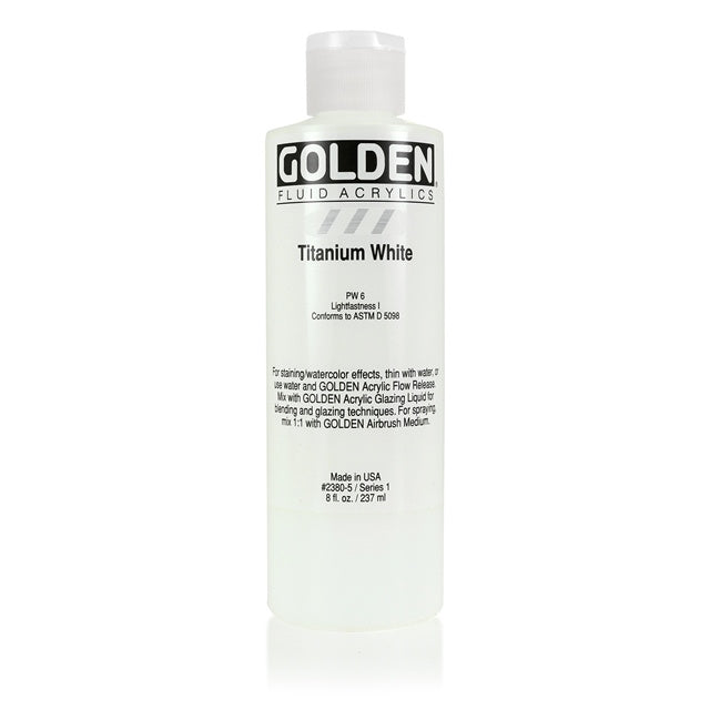 Golden Fluid Acrylic Paint Titanium White