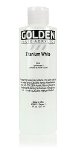 Golden Fluid Acrylic Paint Titanium White 237ml