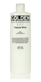 Golden Fluid Acrylic Paint Titanium White 473ml