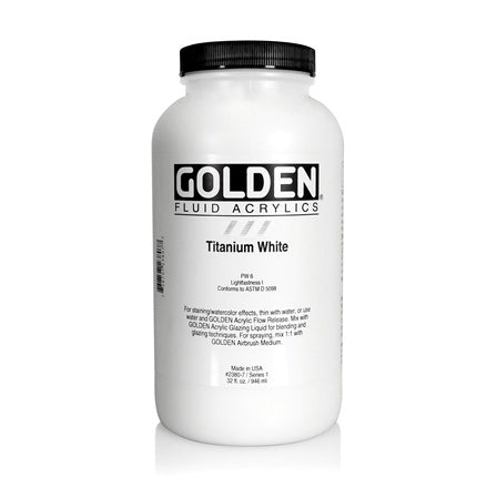 Golden Fluid Acrylic Paint Titanium White