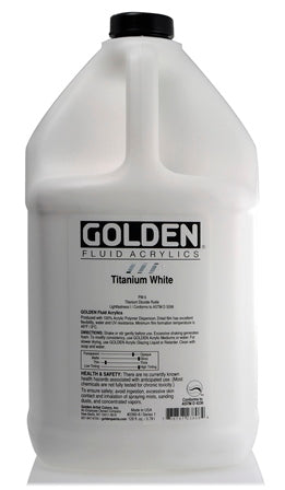 Golden Fluid Acrylic Paint Titanium White 3.78L