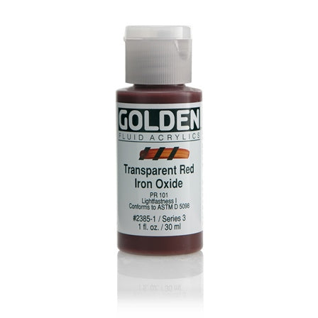 Golden Fluid Acrylic Paint Transparent Red Iron Oxide