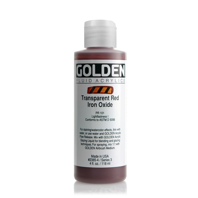 Golden Fluid Acrylic Paint Transparent Red Iron Oxide