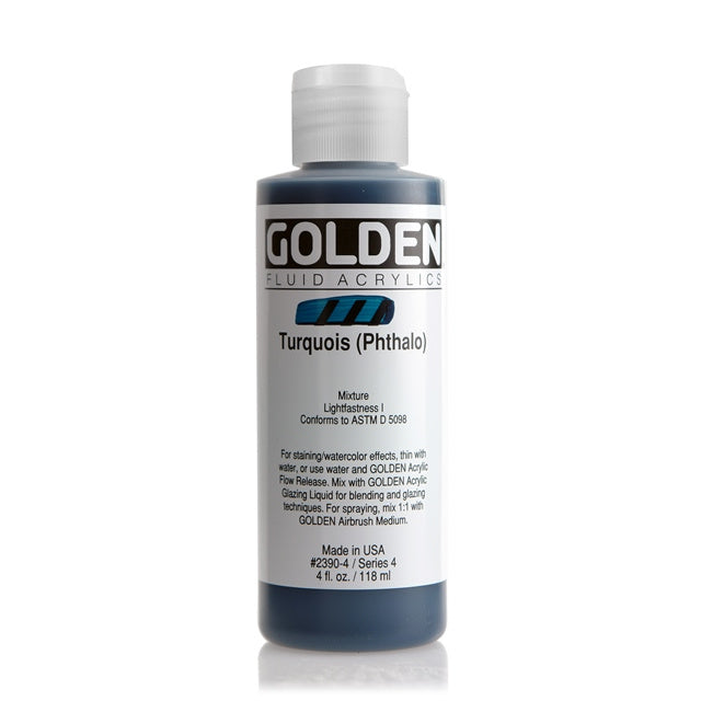 Golden Fluid Acrylic Paint Turquoise (Phthalo)