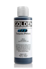 Golden Fluid Acrylic Paint Turquoise (Phthalo) 118ml