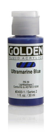 Golden Fluid Acrylic Paint Ultramarine Blue 30ml