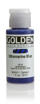 Golden Fluid Acrylic Paint Ultramarine Blue 30ml