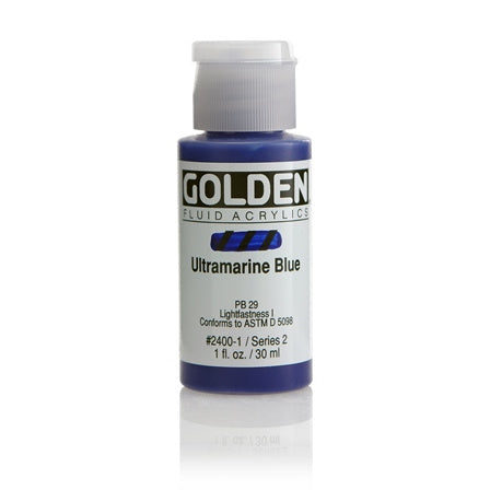 Golden Fluid Acrylic Paint Ultramarine Blue