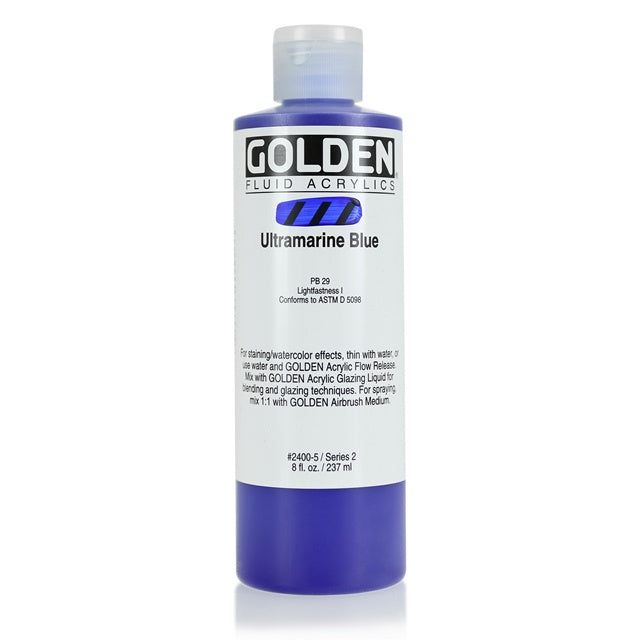 Golden Fluid Acrylic Paint Ultramarine Blue