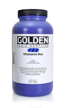 Golden Fluid Acrylic Paint Ultramarine Blue 946ml
