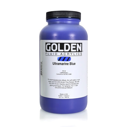 Golden Fluid Acrylic Paint Ultramarine Blue